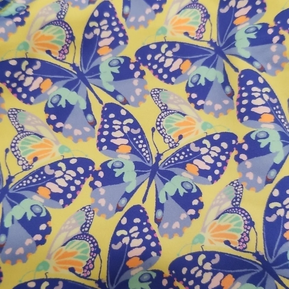 💕FRANKIE'S BIKINIS💕 Falcon Bikini TOP ~ Monarch Butterfly Print Large L NWT